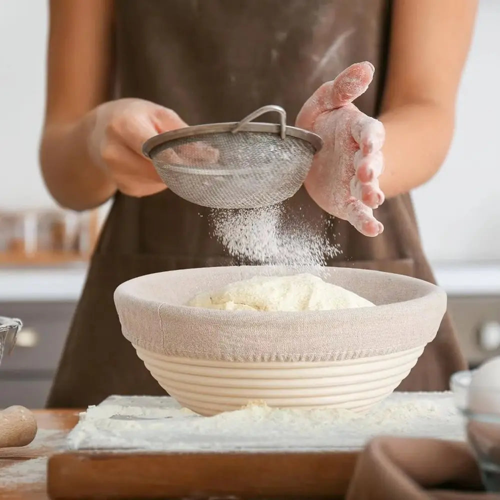 Round Woven Fermentation Basket Rustic Style