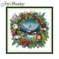 The Four Seasons Scenery Series in The Wreath Cross Stitch Kit