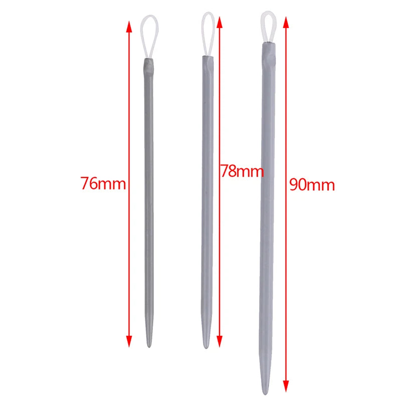 3pcs/set Big Eye Nylon Wire Knitting Needles