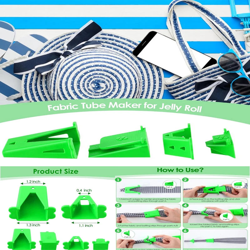 1 Set Fabric Tube Maker Bias Tape Maker