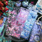 3 pcs laser Butterfly PET Stickers Decorative Scrapbooking