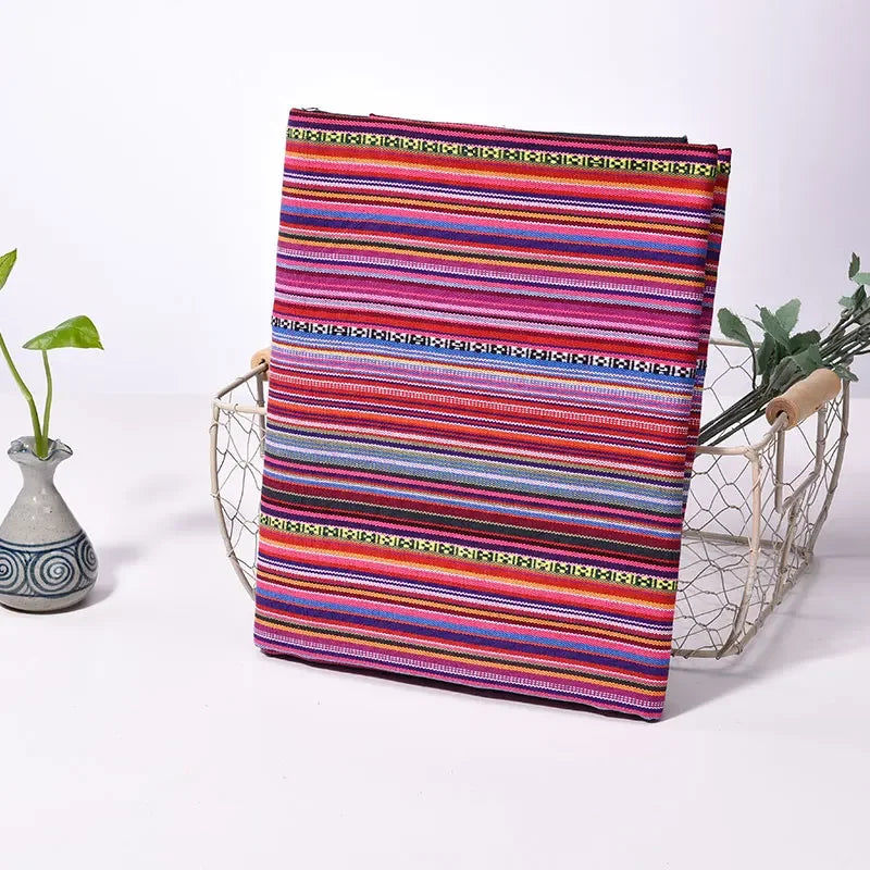 Dyed Ethnic Style Cotton Linen Fabric