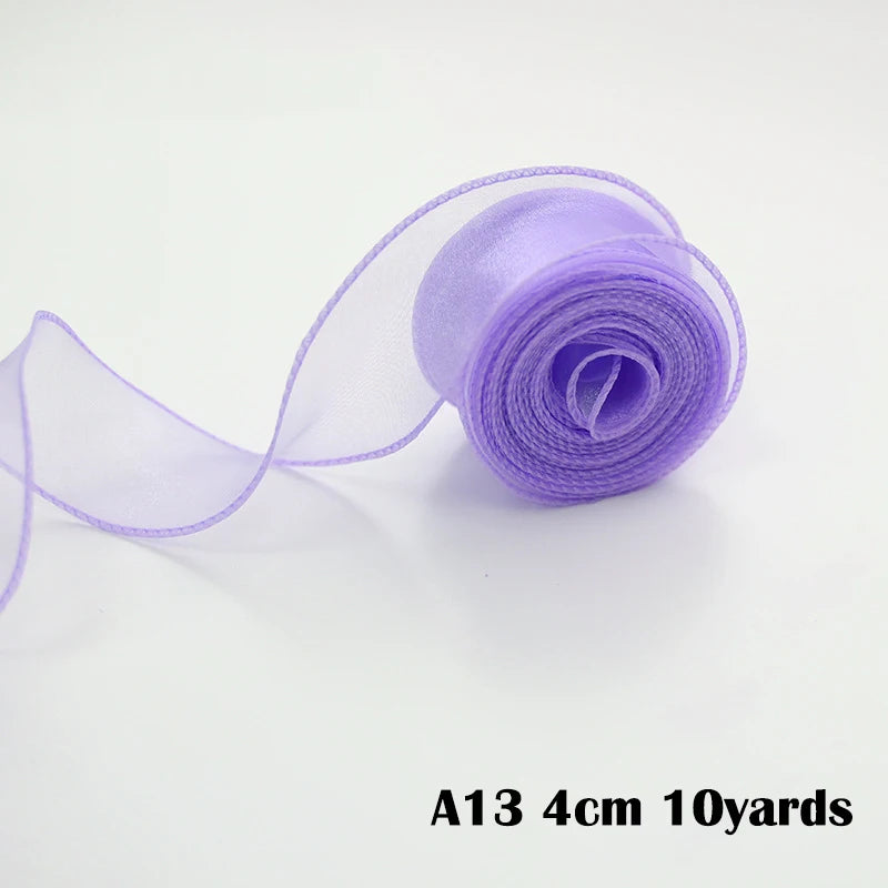 40mm 10Yards Wavy Edge Fishtail Organza Ribbon