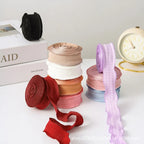10Yards/Roll Pleated Chiffon Ribbon Wavy Edged