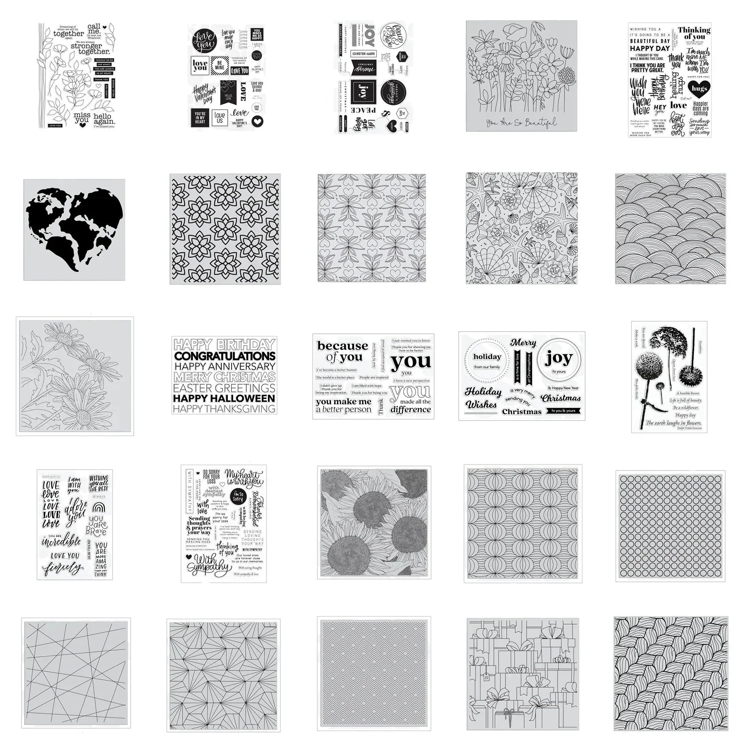 Clear Stamps for Scrapbooking Paper