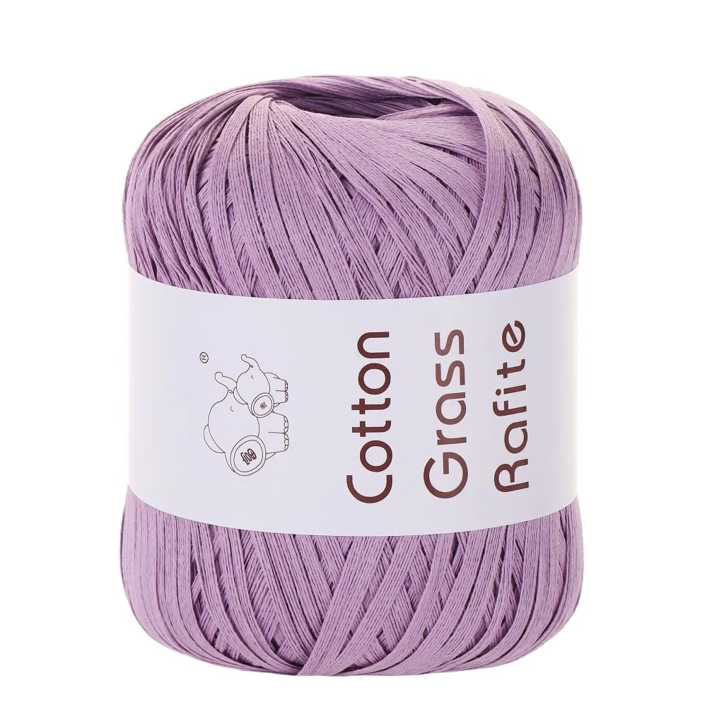 New Multicolour Rafia Yarn DIY Hand-Knitted Raffia Straw Yarn Crocheting Paper Threads Knitting