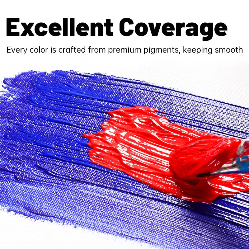 Vibrant Acrylic Paint Set 12/18/24/36 Colors