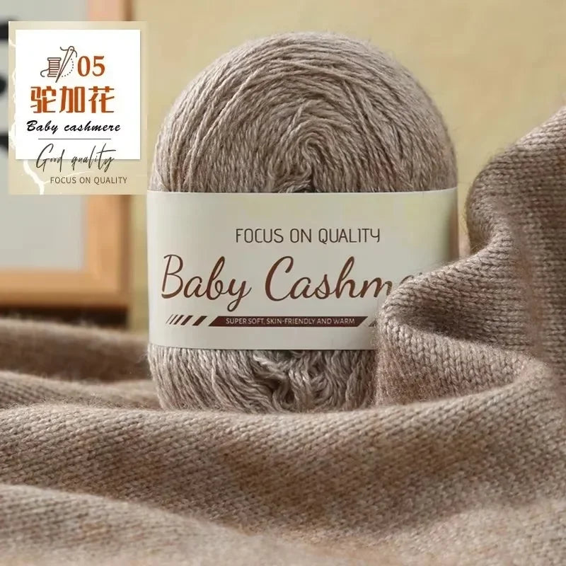 50g/roll Soft Wool Knitting Cashmere Long Thin Yarn