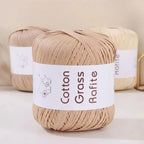 New Multicolour Rafia Yarn DIY Hand-Knitted Raffia Straw Yarn Crocheting Paper Threads Knitting