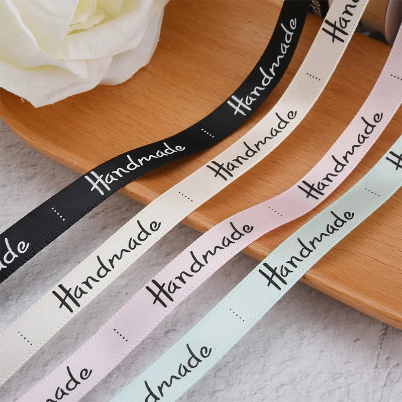 25 Yards 3/8'' (10mm) Handmade Design Polyester Ribbon