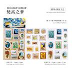 6 style 2pcs 3D retro European style art series precision Die-cutting stickers