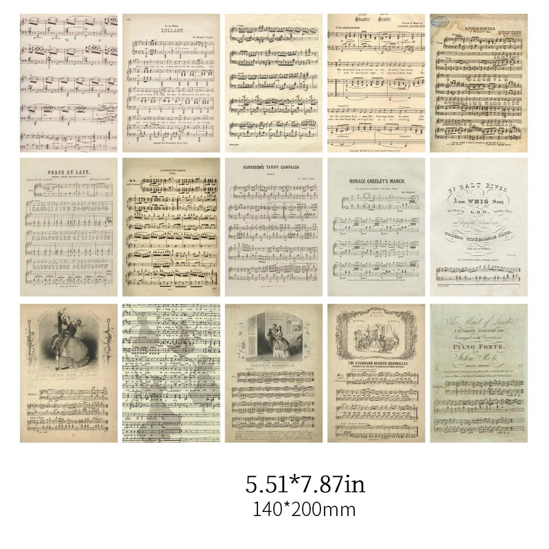 30 pcs/pack Vintage Large Decorative Scrapbooking