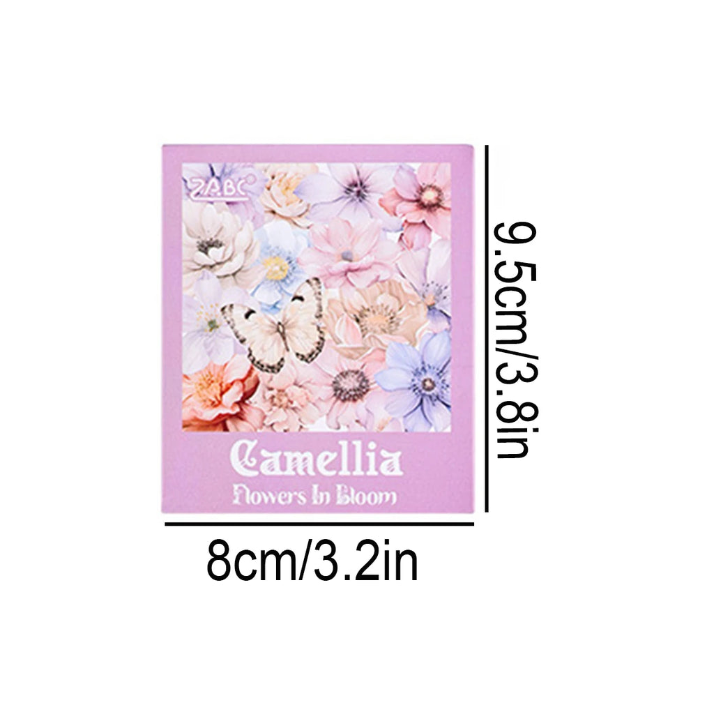 60 Pieces Plant Flower Pattern PET Stickers