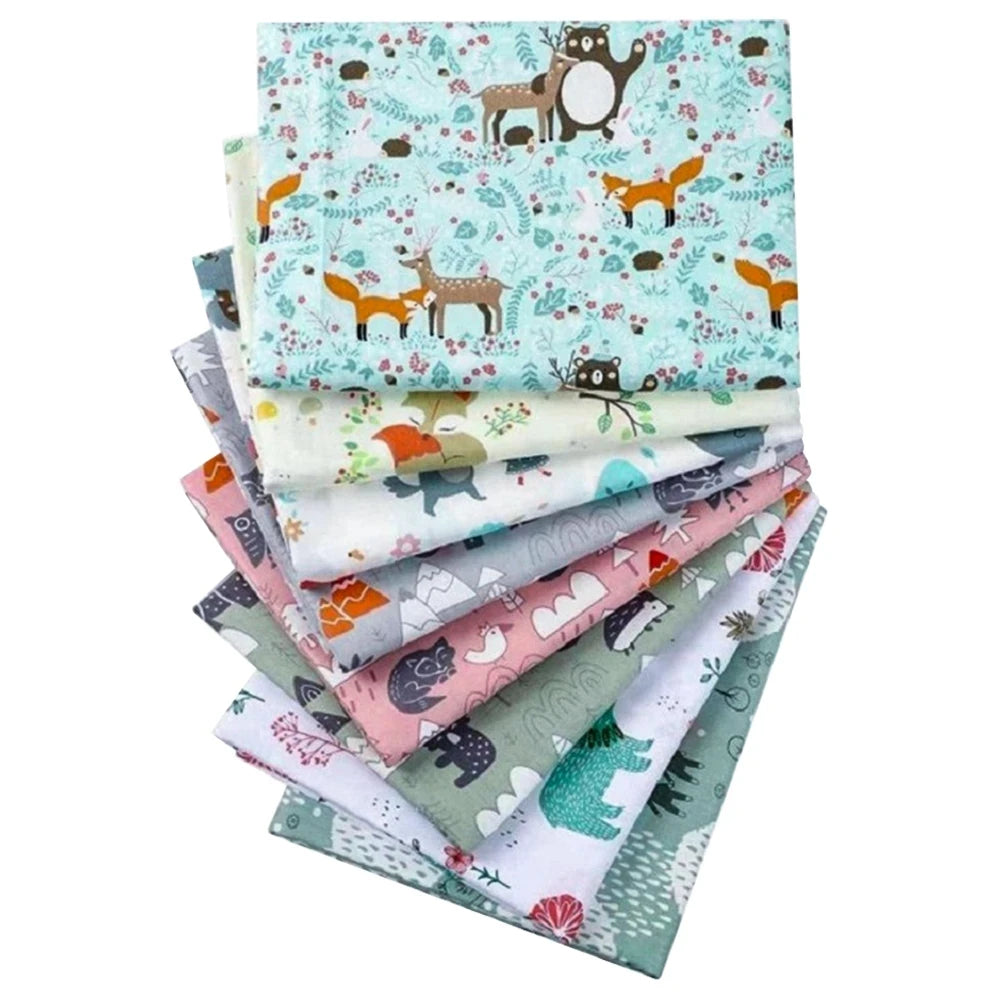 40/50*50cm 6-8 PCS Candy Color Floral Fat Quarter Fabric Bundles