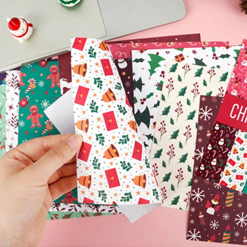 12Pcs/Set Merry Christmas Paper Scrapbook