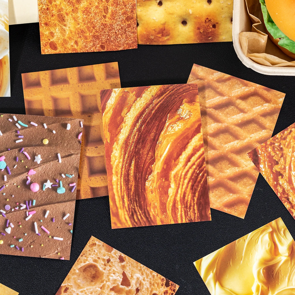 50sheets Memo Material Retro Food Pattern Craft Paper