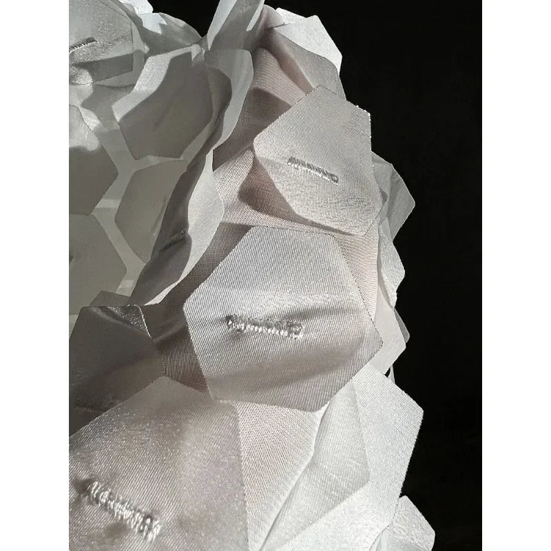 Standing weight texture geometric panel sheer