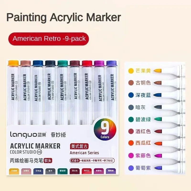 9/144 Colors Acrylic Paint Art Marker Pen