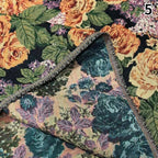 100X148Cm Oil Painting Floral Jacquard Fabric