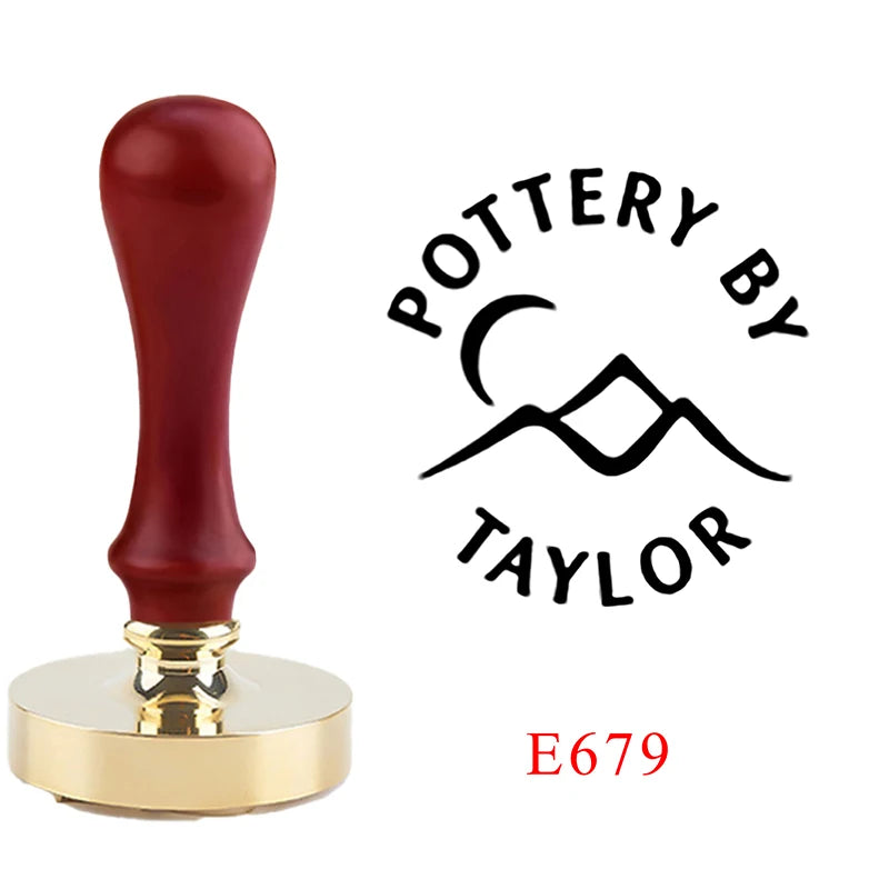 Custom Pottery Stamp for Clay Logo Design Personalized Customized Stamp