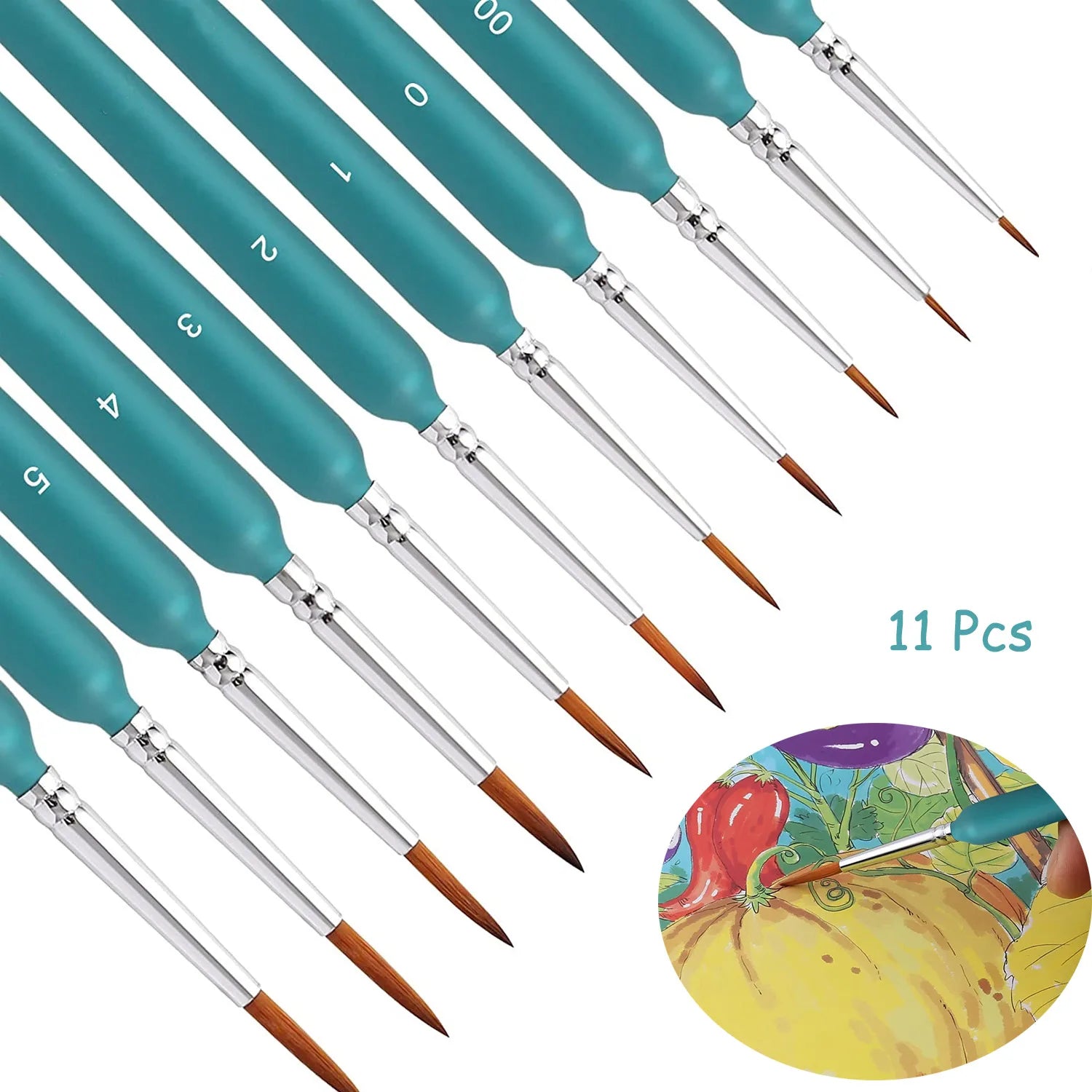 11/22pcs Miniature Paint Brushes Art Painting Brushes