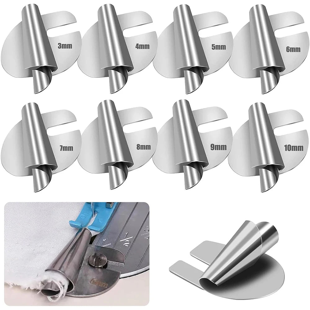8 PCS Universal Sewing Rolled Hemmer Presser Foot