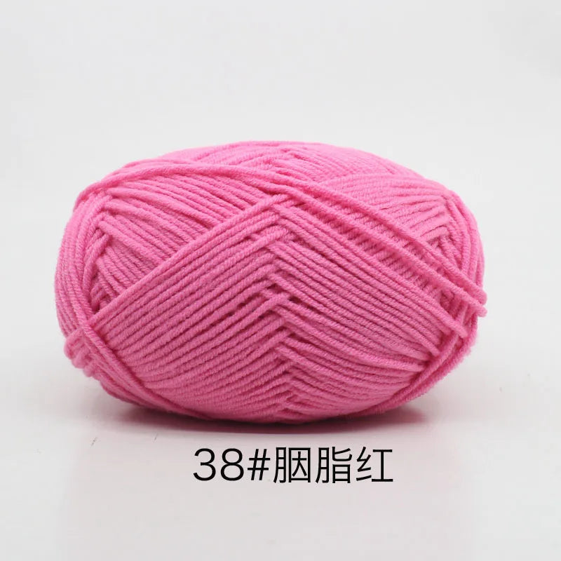 40-50g/Set 4ply Milk Cotton(80%) Knitting Yarn