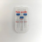 3Pcs/Set Double Needles Size 2/3/4mm And Wrinkled 9 Grooves Sewing Presser Foot