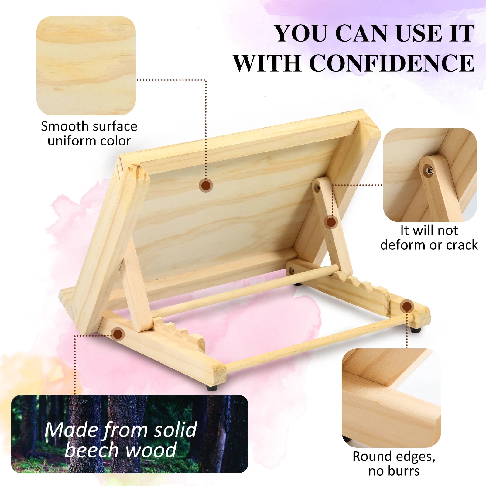 Wooden Easel Stand Foldable Adjustable Drawing Sketching Easel