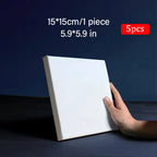 5pcs White Blank Square Artist Canvas