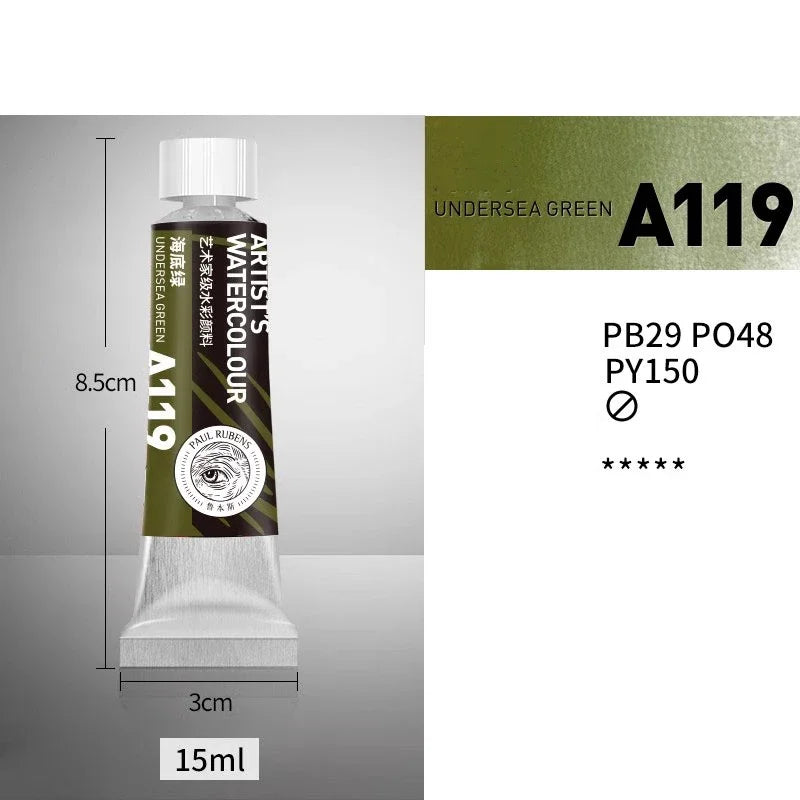 NEW Paul Rubens Professional Watercolor Paint 21 colors 15ML