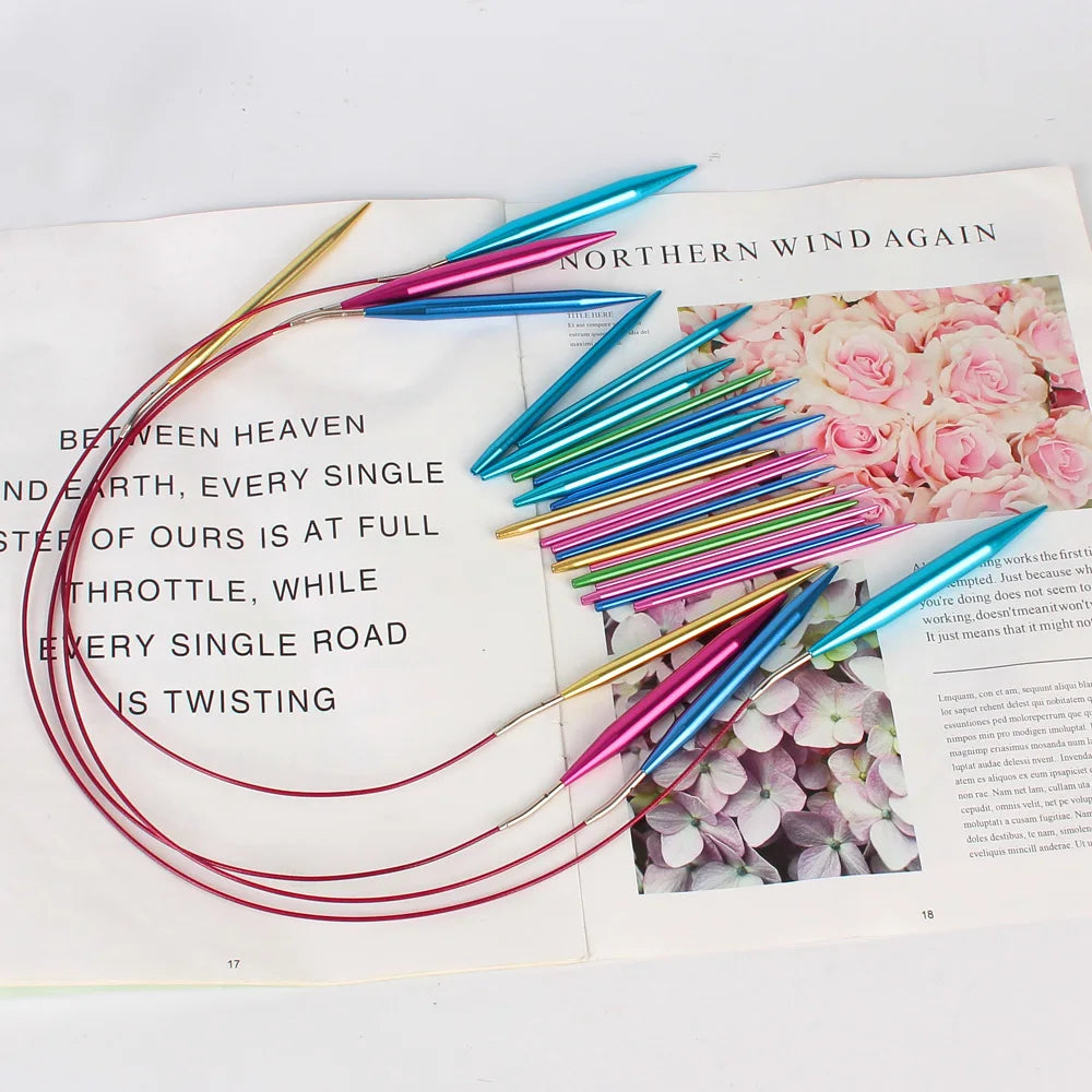 Circular Knitting Needles Set 26 Pcs Interchangeable Crochet Needles