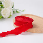 10Yards/Roll Pleated Chiffon Ribbon Wavy Edged