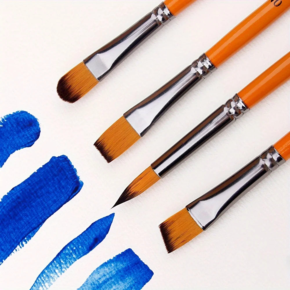 6pcs Artist Paint Brush Set Professional Anti-Shedding