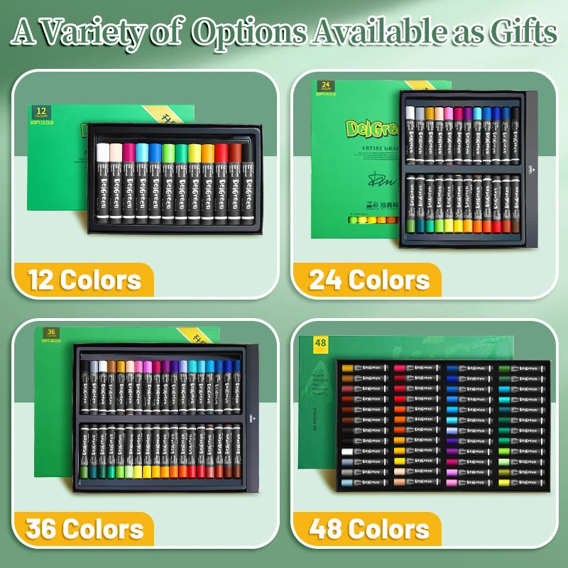 Artists Oil Pastels Set of 48/36/24/12Colors
