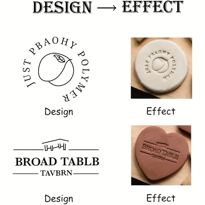 Custom Pottery Stamp for Clay Logo Design Personalized Customized Stamp