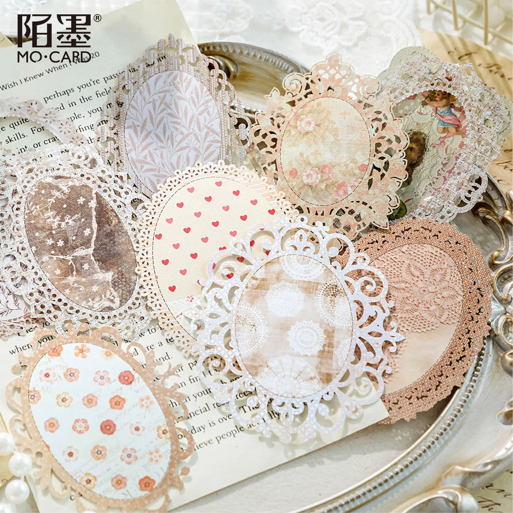 10pcs/lot Material Paper Lace Flower Dream Junk Journal Scrapbooking