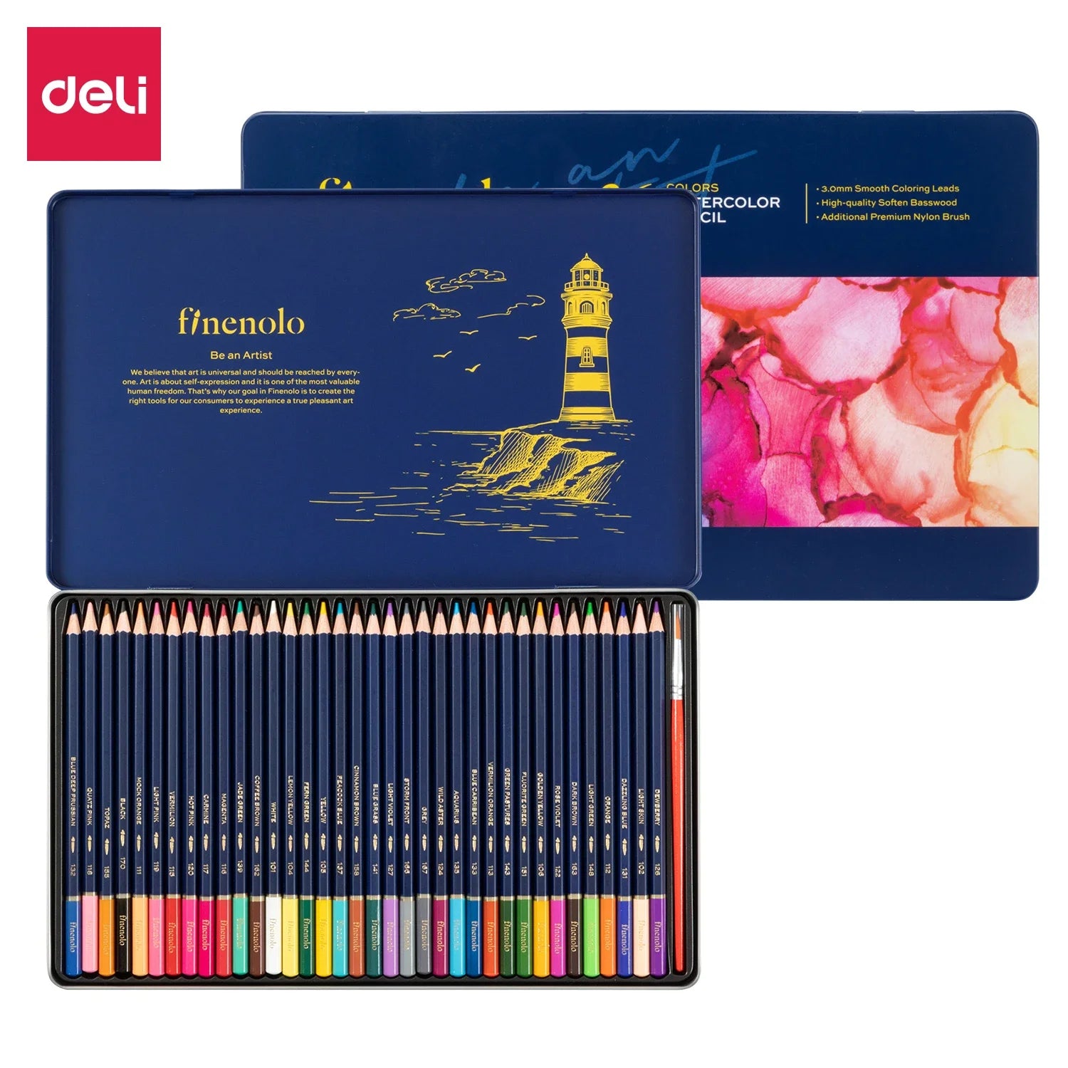 Deli Finenolo Watercolor Pencils Set