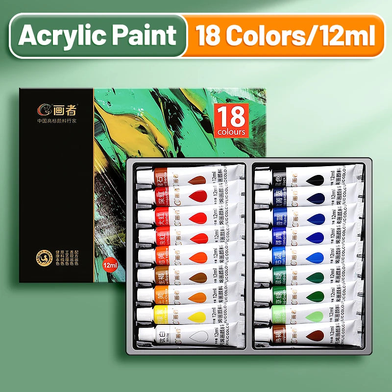Vibrant Acrylic Paint Set 12/18/24/36 Colors