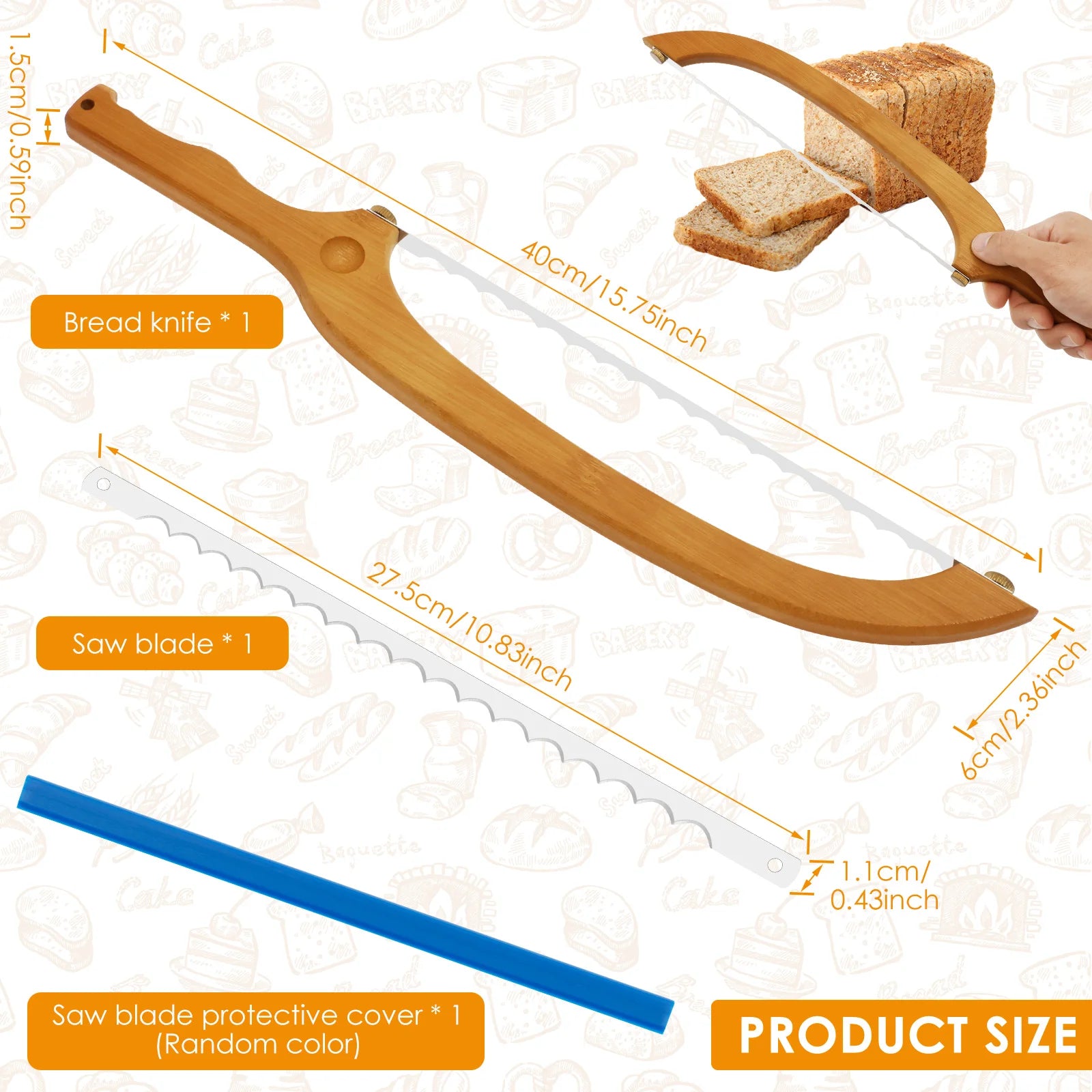 Wooden Bread Bow Knife Bow Bread Knife