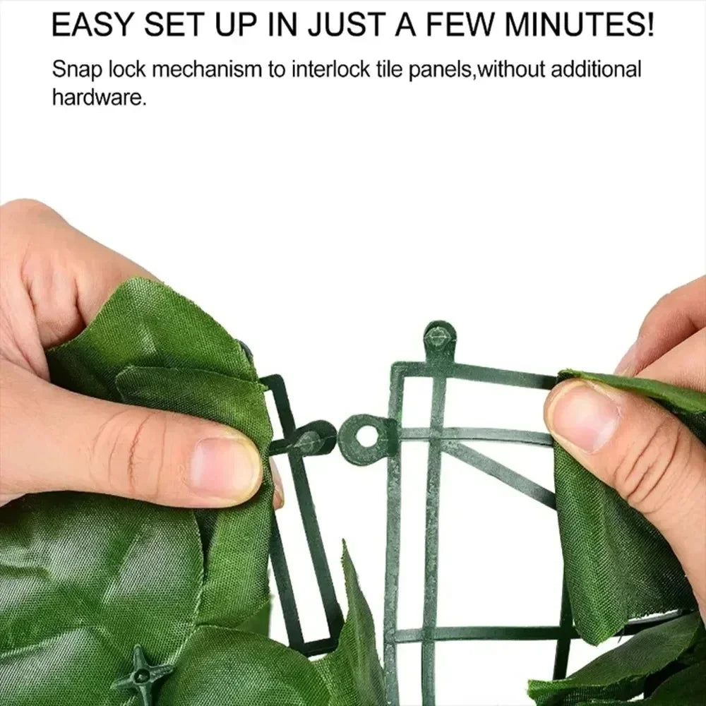 1M/3M Artificial Green Leaf Fence Panels Faux Privacy Fence Screen For Home Outdoor Garden Balcony Decoration