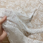 145CM Wide Beaded Lace Fabric