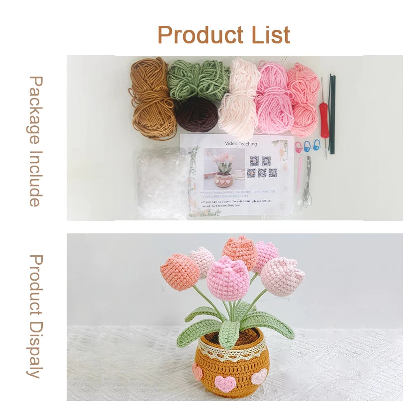 Flower Crochet Knitting Kit Tulip