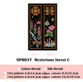Mysterious forest patterns cross stitch kit