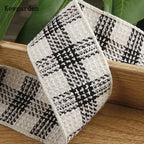 Plaid Linen Cotton Knitting Ribbons