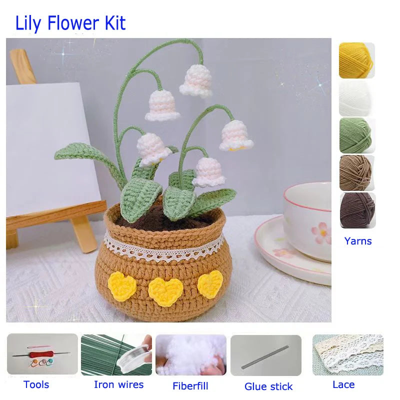 Flower Crochet Knitting Kit Tulip