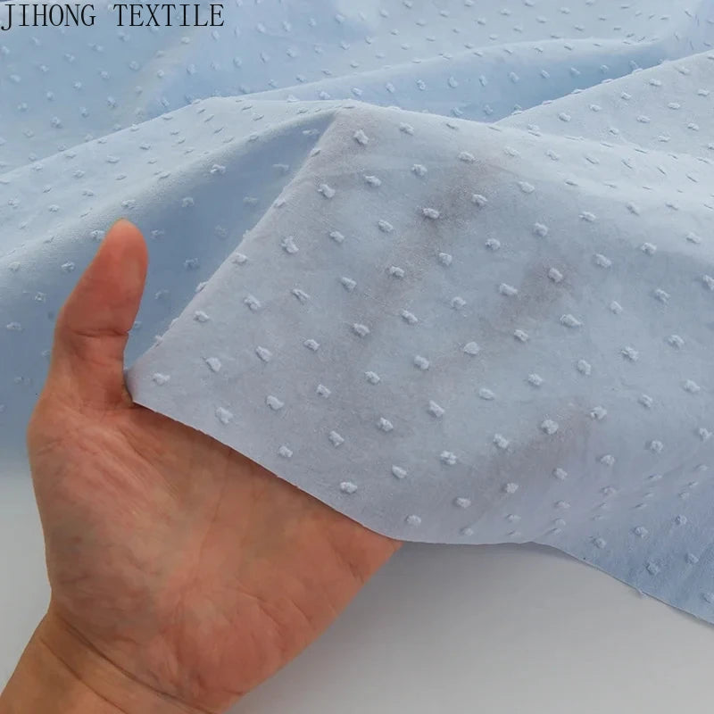 100% Cotton Jacquard Dot Swiss Woven Fabric