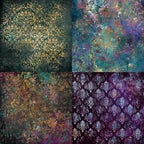 12 Sheets Baroque Style Scrapbooking Material
