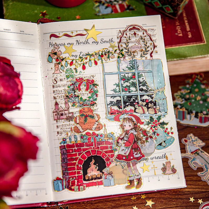 Mr. Paper 15pcs/bag Cute Christmas Series Large Sticker Pack