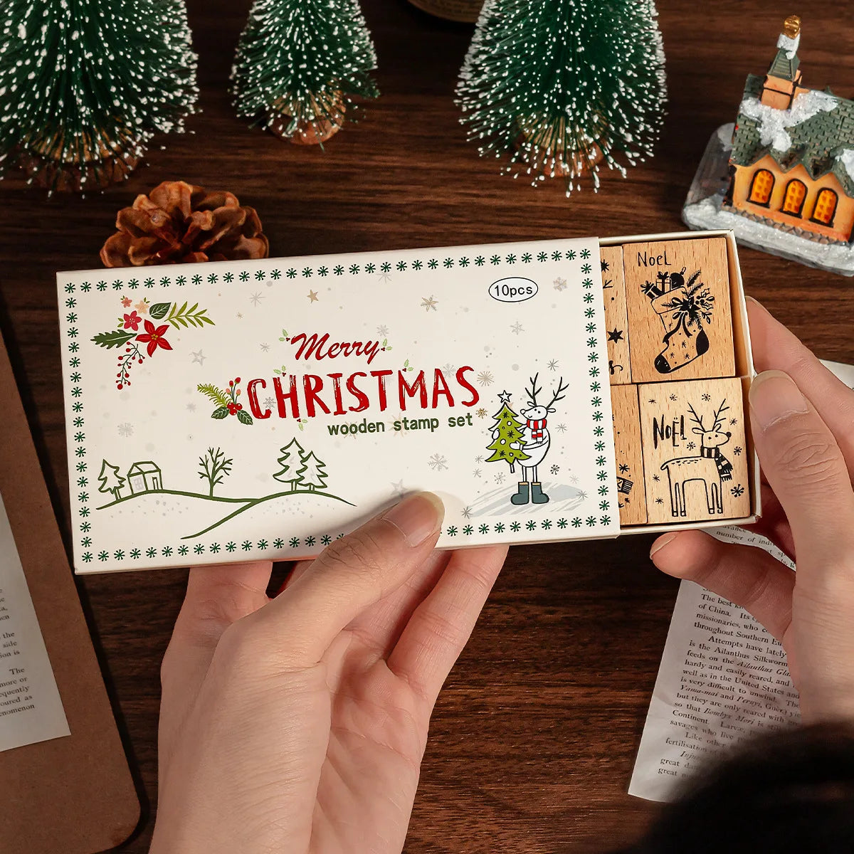 Christmas Wooden Stamp Set